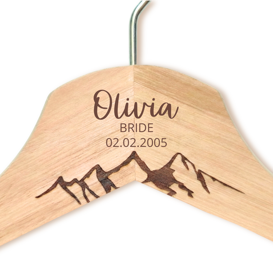 Hanger with Mountains & Text